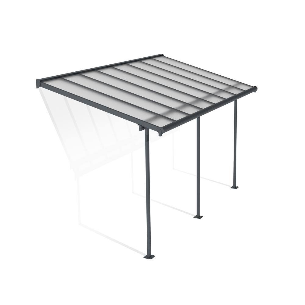 Sierra 7.5 ft. x 15 ft. Gray/Clear Aluminum Patio Cover price history on PriceWatchPro