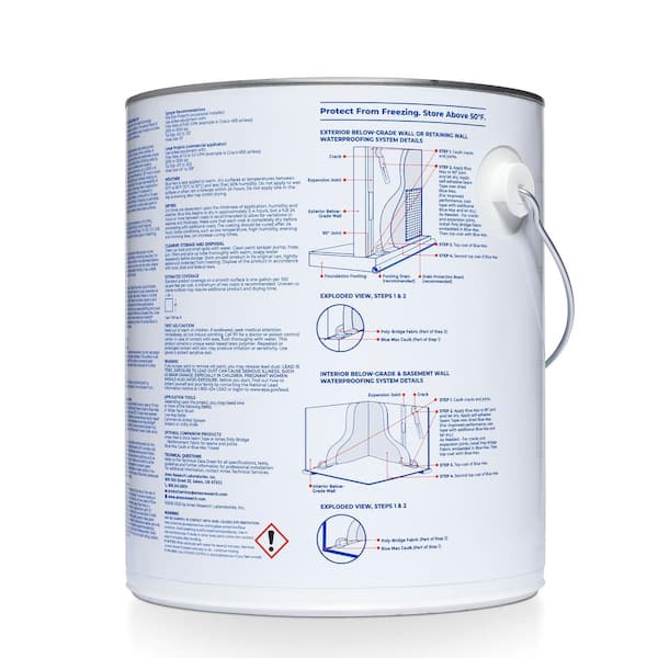 Blue Max 1 Gal. White Basement Waterproofing Sealer Regular Grade
