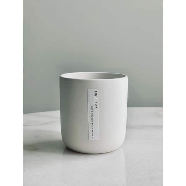 Z CANDLES Fig, White Matte Candle 12 oz.