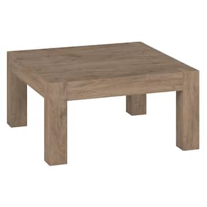 Langston 34 in. Antiqued Gray Oak Square MDF Coffee Table