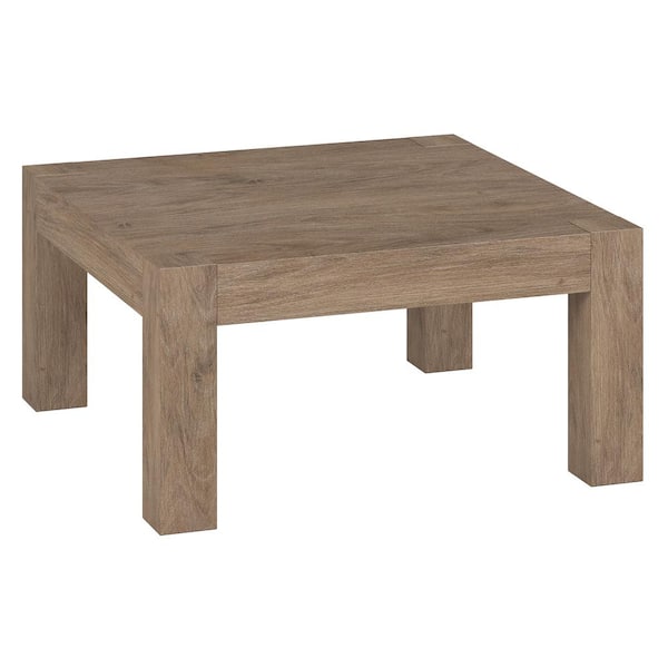 Meyer&Cross Langston 34 in. Antiqued Gray Oak Square MDF Coffee Table