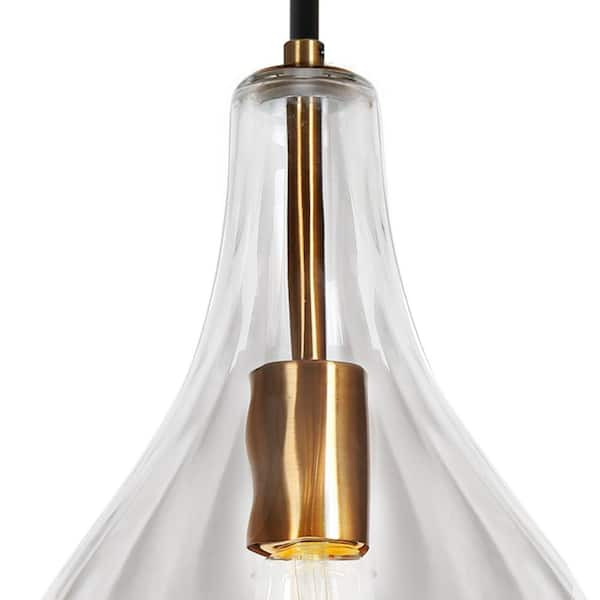 Uolfin 1-Light Modern Electroplated Brass Teardrop Pendant Light