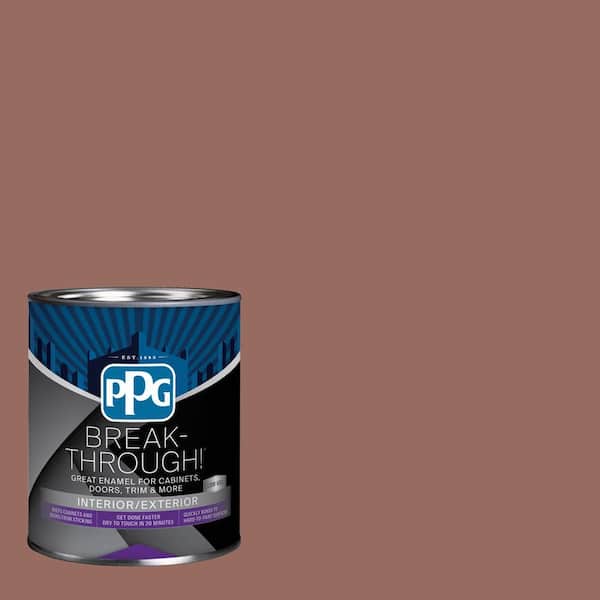 1 qt. PPG1061-6 Safari Brown Semi-Gloss Door, Trim & Cabinet Paint