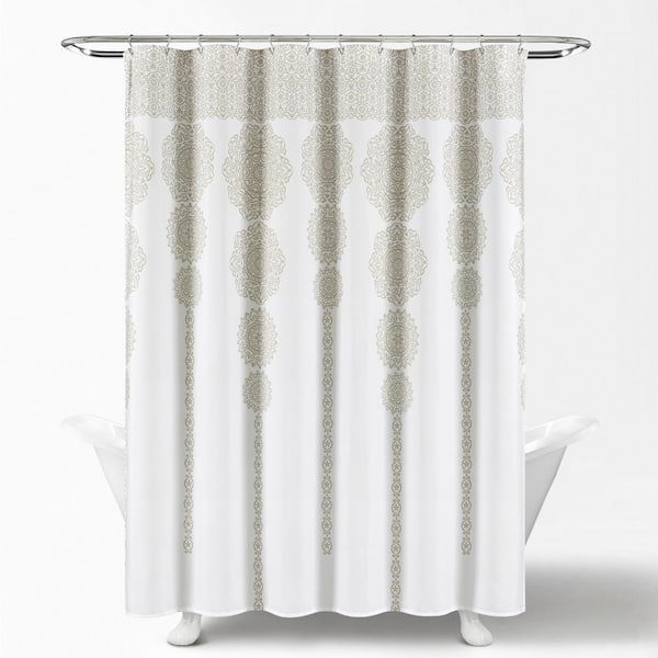 Lush Decor 72 In X Stripe, Images Of Neutral Shower Curtains
