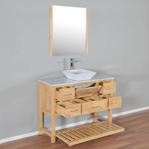 White Basin And Mirror Sm 48 I Nw, 41 Bathroom Vanity Top