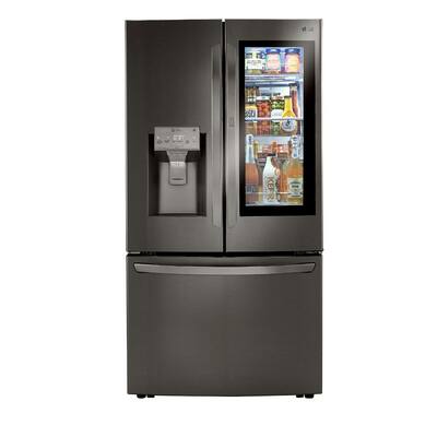 29.7 cu. ft. French Door Smart Refrigerator, InstaView Door-In-Door, Dual & Craft Ice, PrintProof Black Stainless Steel