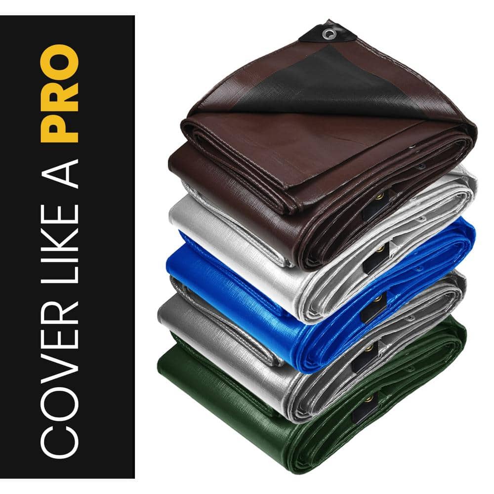 Extra Heavy Duty Silver/Black 40' x 80' Waterproof Tarp