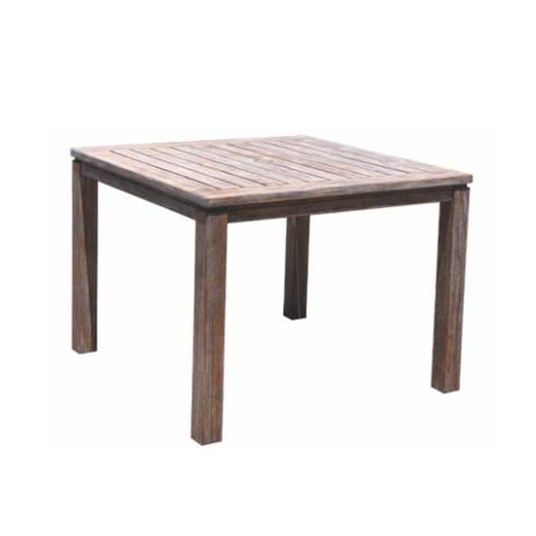 Bermuda 5-Piece Wood square Outdoor Dining Set with Sand Cushions