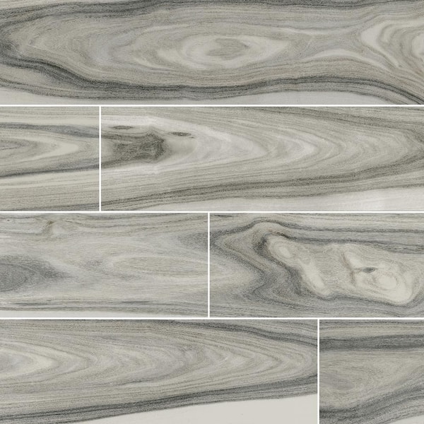 MSI Sardinia Gris 8 in. x 48 in. Polished Porcelain Floor and Wall Tile (10.68 sq. ft./Case)