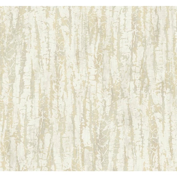 Seabrook Designs 60.75 sq. ft. Metallic Sand Dune Bark Crackle Paper Unpasted Wallpaper Roll