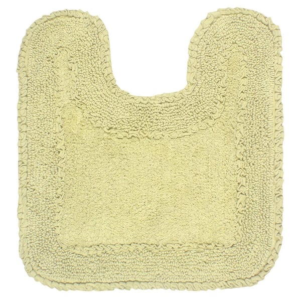 Radiant Collection 100% Cotton Bath Rug Set, Machine Wash, 20x20 in. Contour, Green