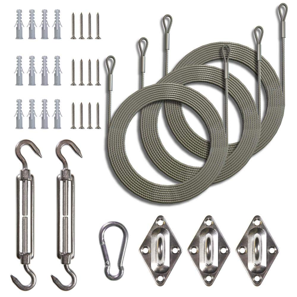 Stainless Steel Triangle Shade Sail Installation Kit