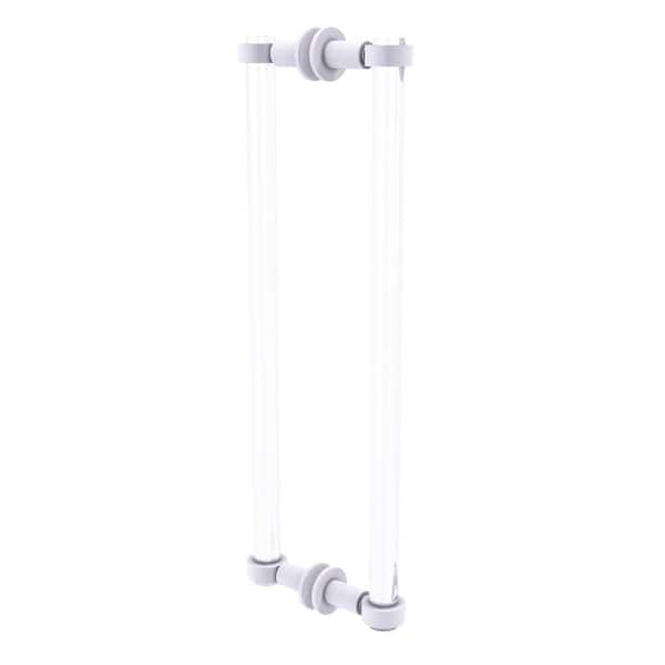 Allied Brass Clearview 18 in. Back to Back Shower Door Pull in Matte White