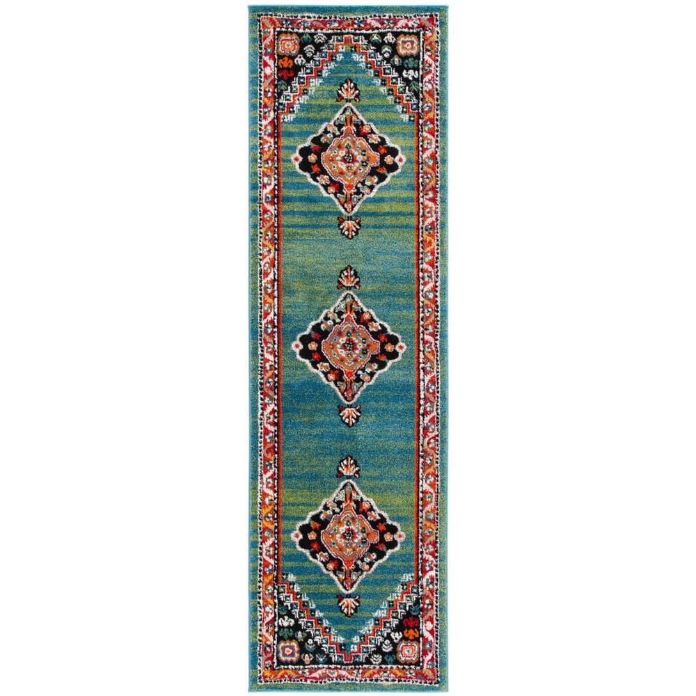 Vintage Hamadan 2 ft. x 8 ft. Green/Black Overdyed Border Runner Rug price history on PriceWatchPro