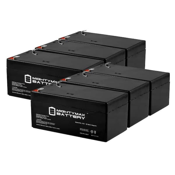 MIGHTY MAX BATTERY ML3-12 Compatible Battery for APC Back UPS ES 350-6 Pack
