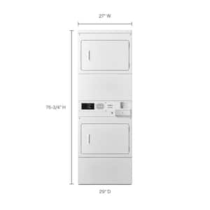 7.4 cu. ft. Dryer vented Front Load Gas Dryer in White with Space Saving Design