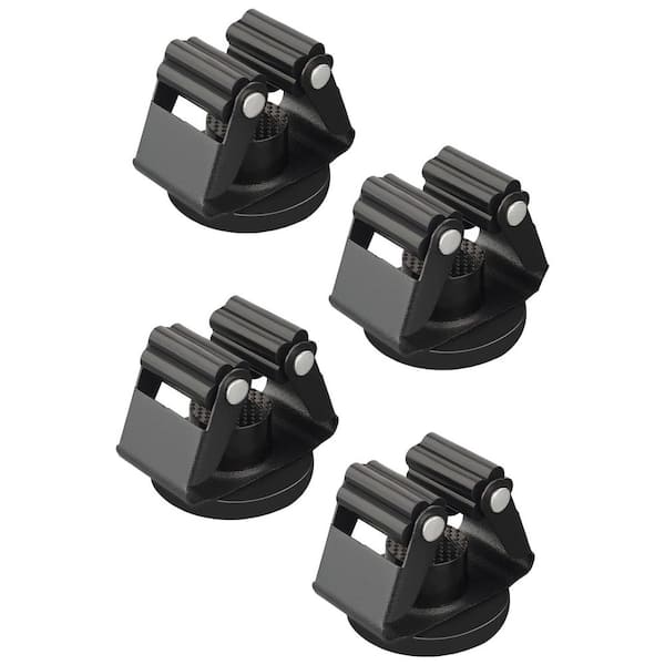 Magnetic Mount Storage Broom Holder Gray Metal Accessory Type 4pcs Heavy Duty Tool Holder for Garage Kitchen RV