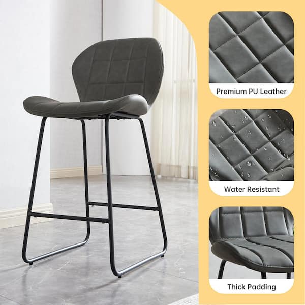 Premium leather best sale bar stools