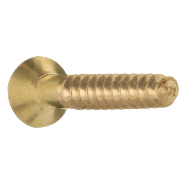 Details about   #10 x 1/2" Solid Brass Flat Head Slotted Wood Screw Qty 100 
