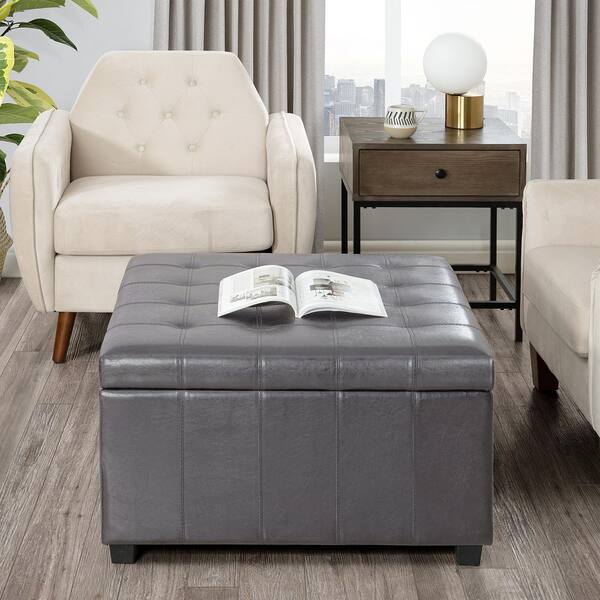 upholstered ottoman with lift top table