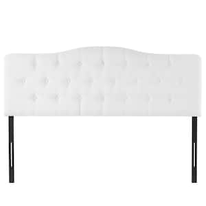 Headboards for Queen Size Bed, Upholstered Button Tufted Bed Headboard, Height Adjustable Queen Headboard Only - White