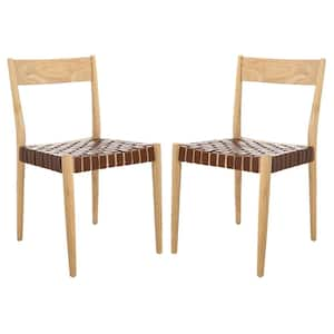 Eluned Cognac/Natural 31.5 in. Wood Dining Chair (Set of 2)