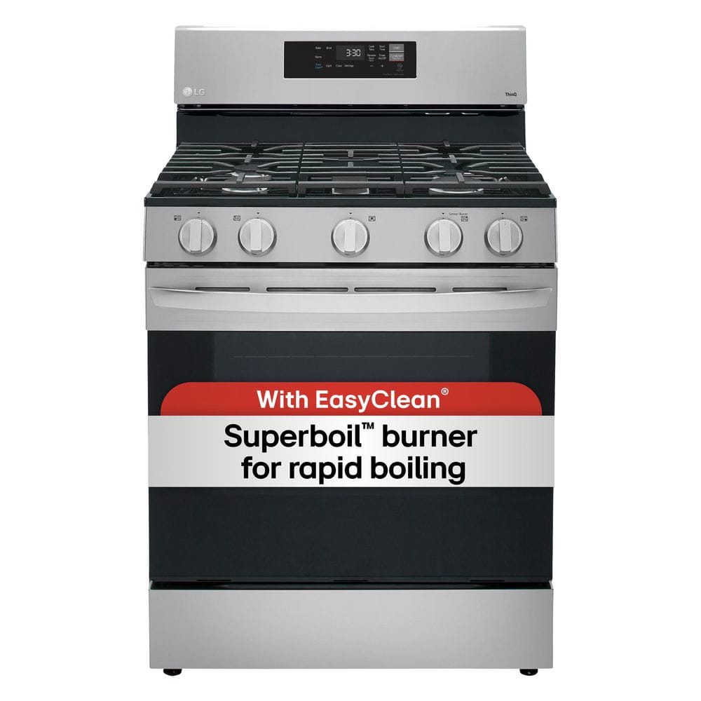 30 in. 5.8 cu.ft. Smart Single Oven Gas Range with EasyClean, Wi-Fi Enabled in. Stainless Steel