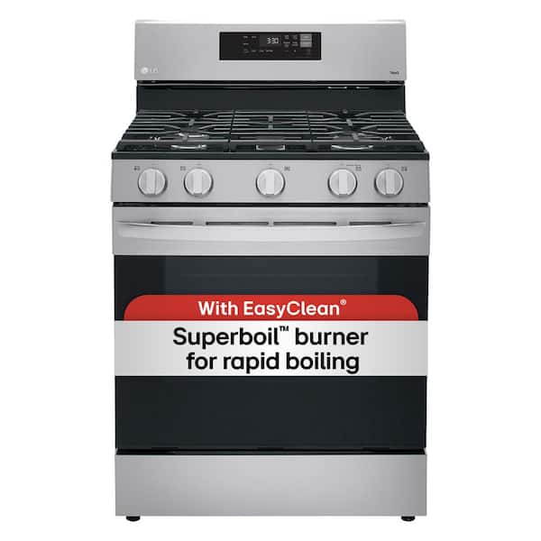 30 in. 5.8 cu.ft. Smart Single Oven Gas Range with EasyClean, Wi-Fi Enabled in. Stainless Steel