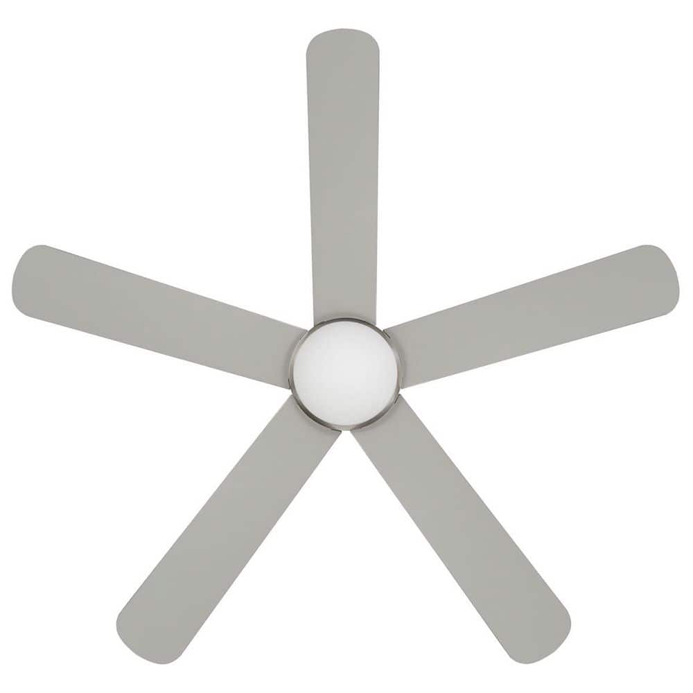 Morland 52 in. Smart Indoor/Covered Outdoor Brushed Nickel Ceiling Fan with Remote, Integrated LED Powered by Hubspace price history on PriceWatchPro