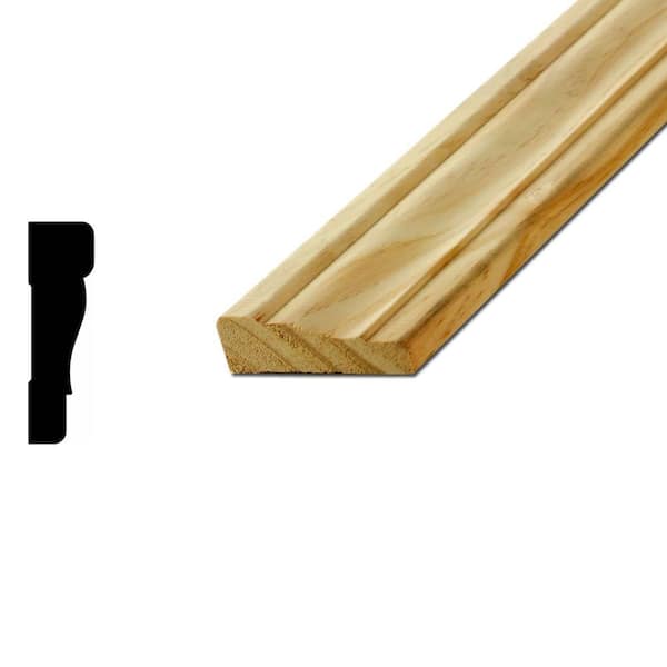 American Wood Moulding WM356 - 11/16 in. x 2-1/4 in. x 84 in. Solid Pine Casing Moulding Set