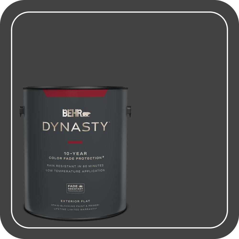 1 gal. #S-H-790 Black Suede Flat Exterior Stain-Blocking Paint & Primer price history on PriceWatchPro