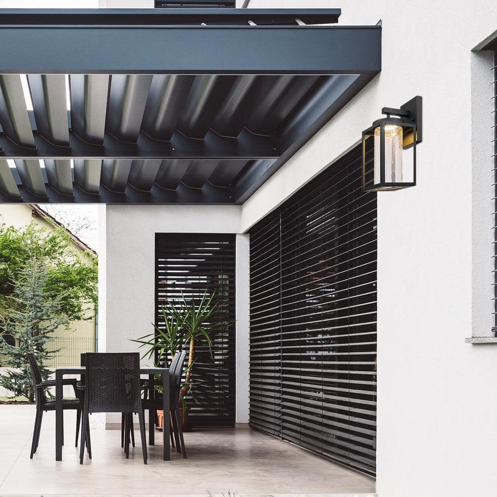 Black Matte Metal Cylinder LED Wall Sconce