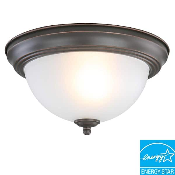 Hampton Bay 1-Light Oil Rubbed Bronze CFL Flush Mount