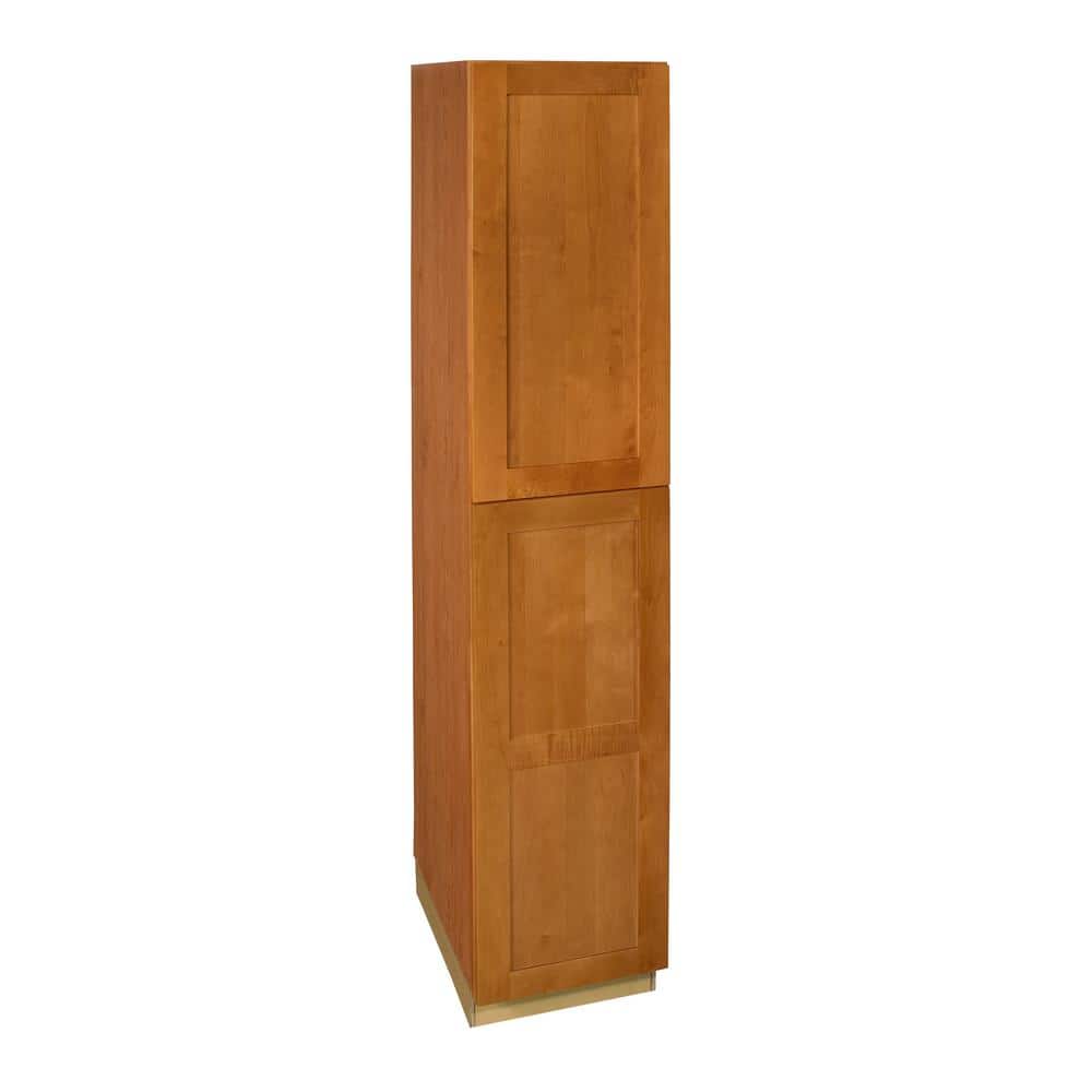 Newport 18 in. W x 21 in. D x 84 in. H Assembled Plywood Vanity Linen Bath Cabinet in Cinnamon with Soft Close LH price history on PriceWatchPro