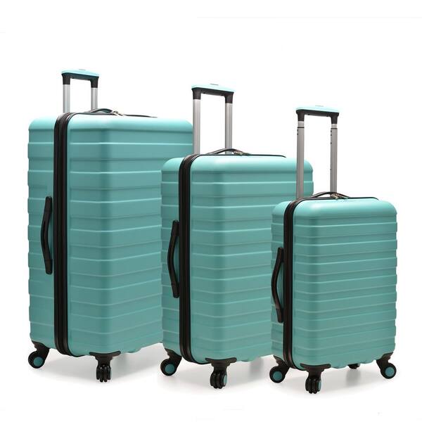 U.S. Traveler Cypress Colorful 3-Piece Mint Hardside Spinner Luggage Set