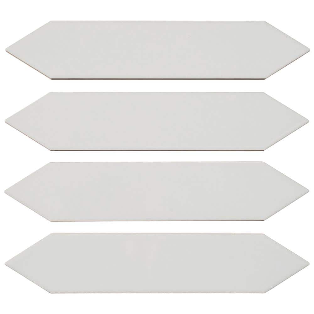 Concerto-Bowtie Truva 2 in. x 8 in. Glossy Ceramic Picket Wall Tile (8.14 s