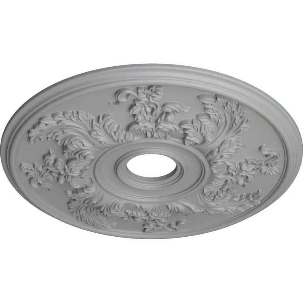 Primed White 23.63" Acanthus Twist Ceiling Medallion