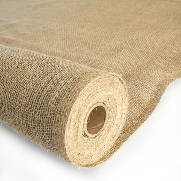 Wellco 45 in. x 15 ft. Gardening Burlap Roll - Natural Burlap Fabric for Weed Barrier (2-Pack)