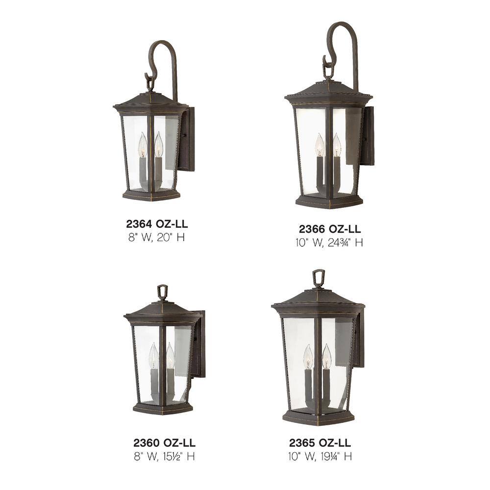 Elegant Bromley Oil Rubbed Bronze 3-Light Outdoor Wall Sconce
