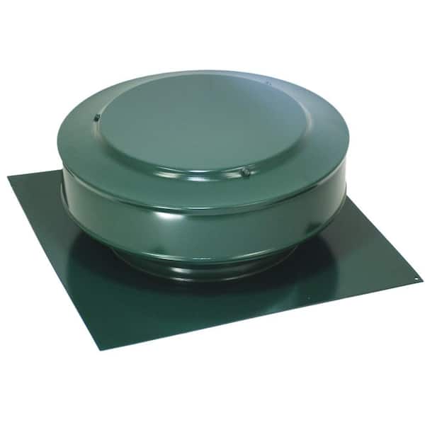 Active Ventilation 50 sq. in. NFA Aluminum Round Back Static Roof Vent in Green