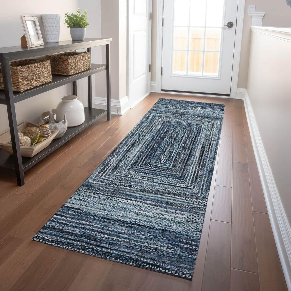 Chantille Machine Washable Indoor/Outdoor Abstract ACN1725 Blue 2 ft. 3 in. x 7 ft. 6 in. Runner Rug price history on PriceWatchPro