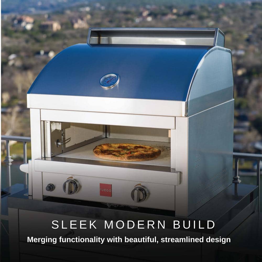 Stainless Steel 16-Inch Outdoor Gas Pizza Oven