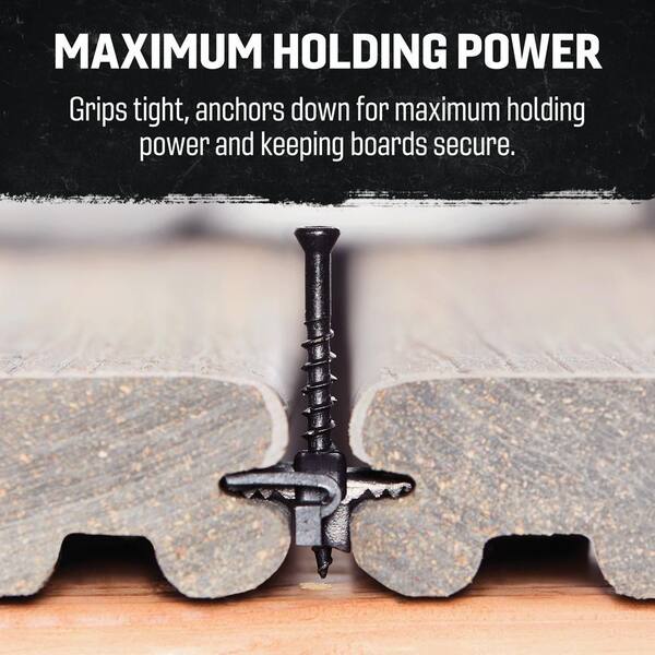 Grip-Rite Ninja Hidden Deck Clip Number 316 Stainless Steel Black