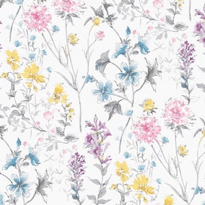 Wild Meadow Multicolor Non Woven Unpasted Removable Strippable Wallpaper