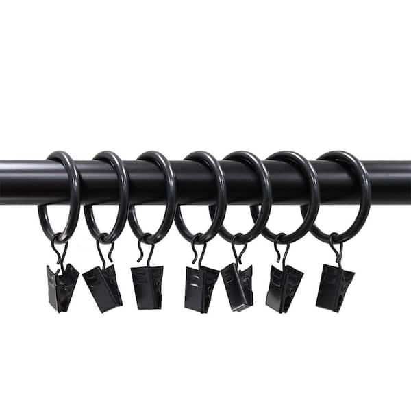 Curtain Ring Clips, Black, 14-Pk.