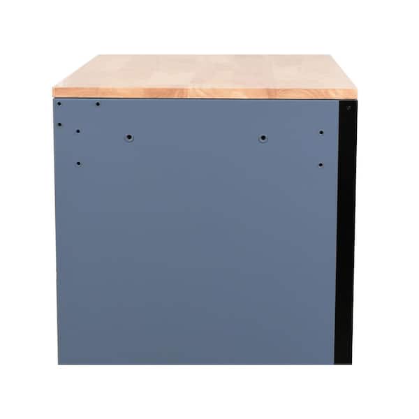 Husky Standard-Duty 52 in. W 10-Drawer Matte Cadet Gray Mobile