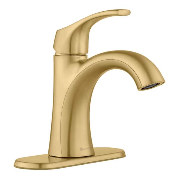Arnette Single Hole Single-Handle Bathroom Faucet in Brushed Gold