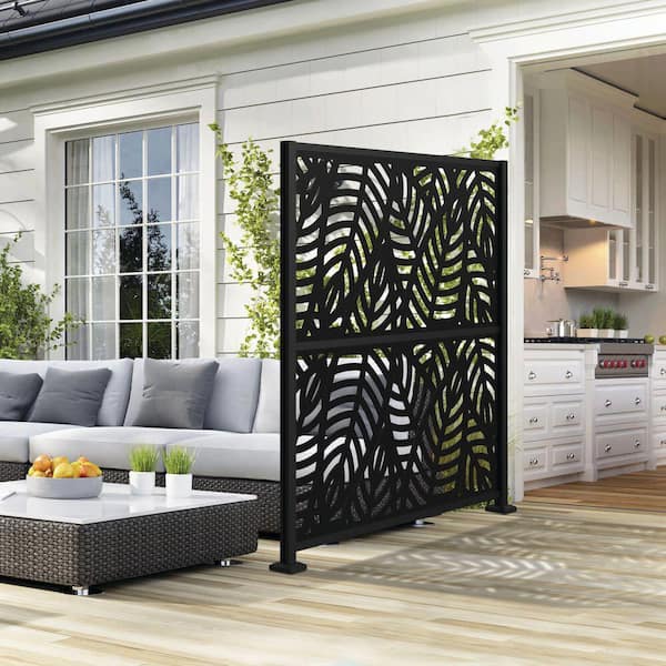 Barrette Outdoor Living 3 ft. x 6 ft. Sanibel Black Polypropylene