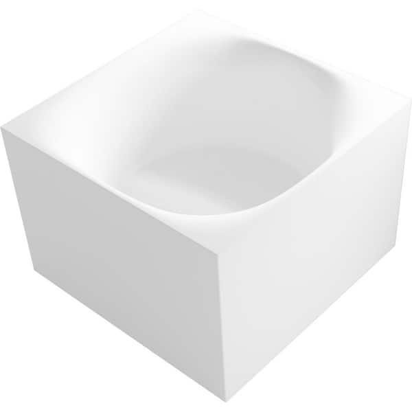 KOHLER Stillness 46 in. x 46 in. Soaking Bathtub with Center Drain in White