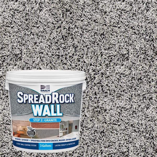 SpreadRock Wall Granite Stone Coating 3 gal. Flint Gray Granite Flat Interior/Exterior Exterior Wall Paint